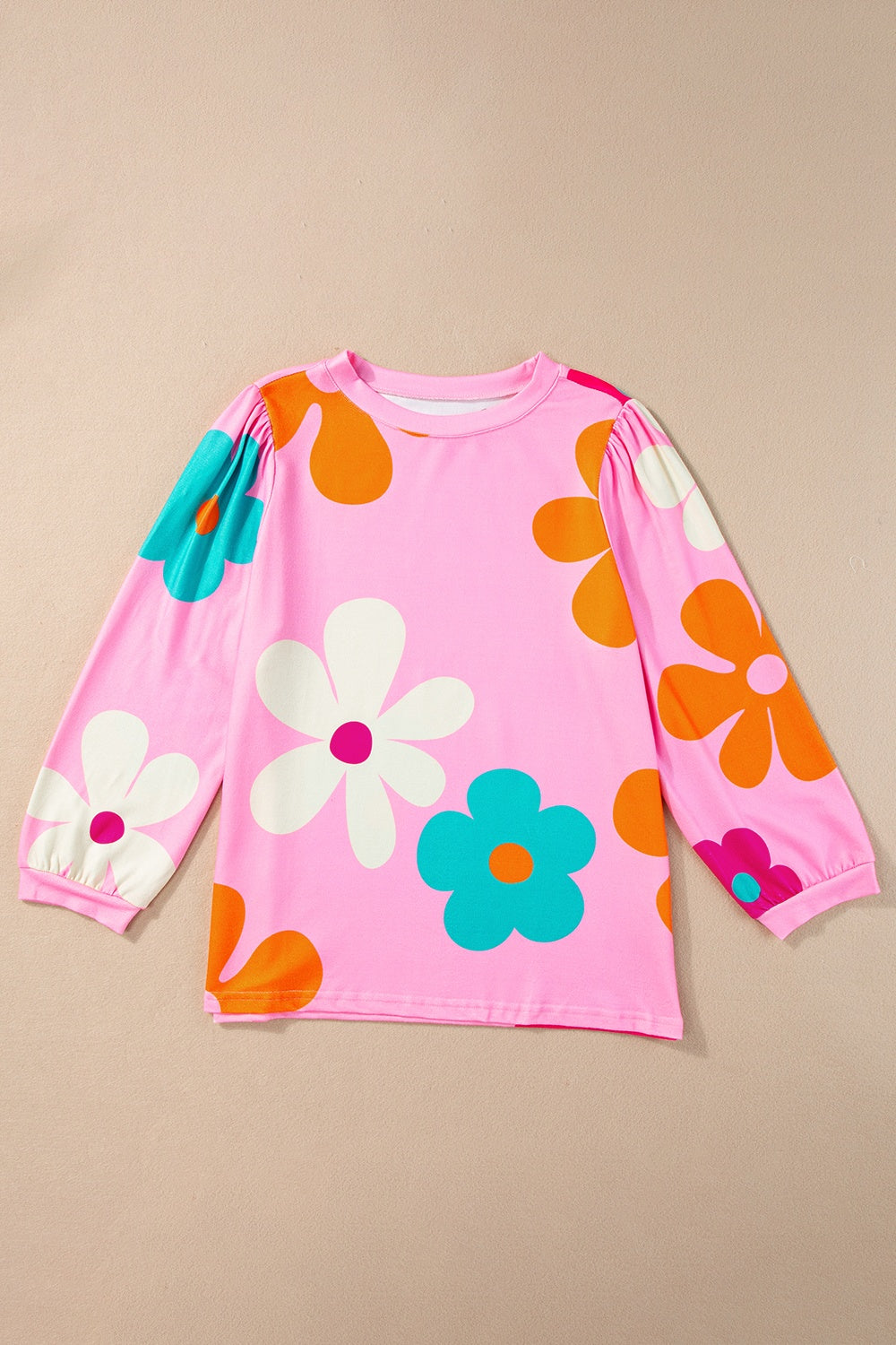 Printed Round Neck Top nicholesgifts