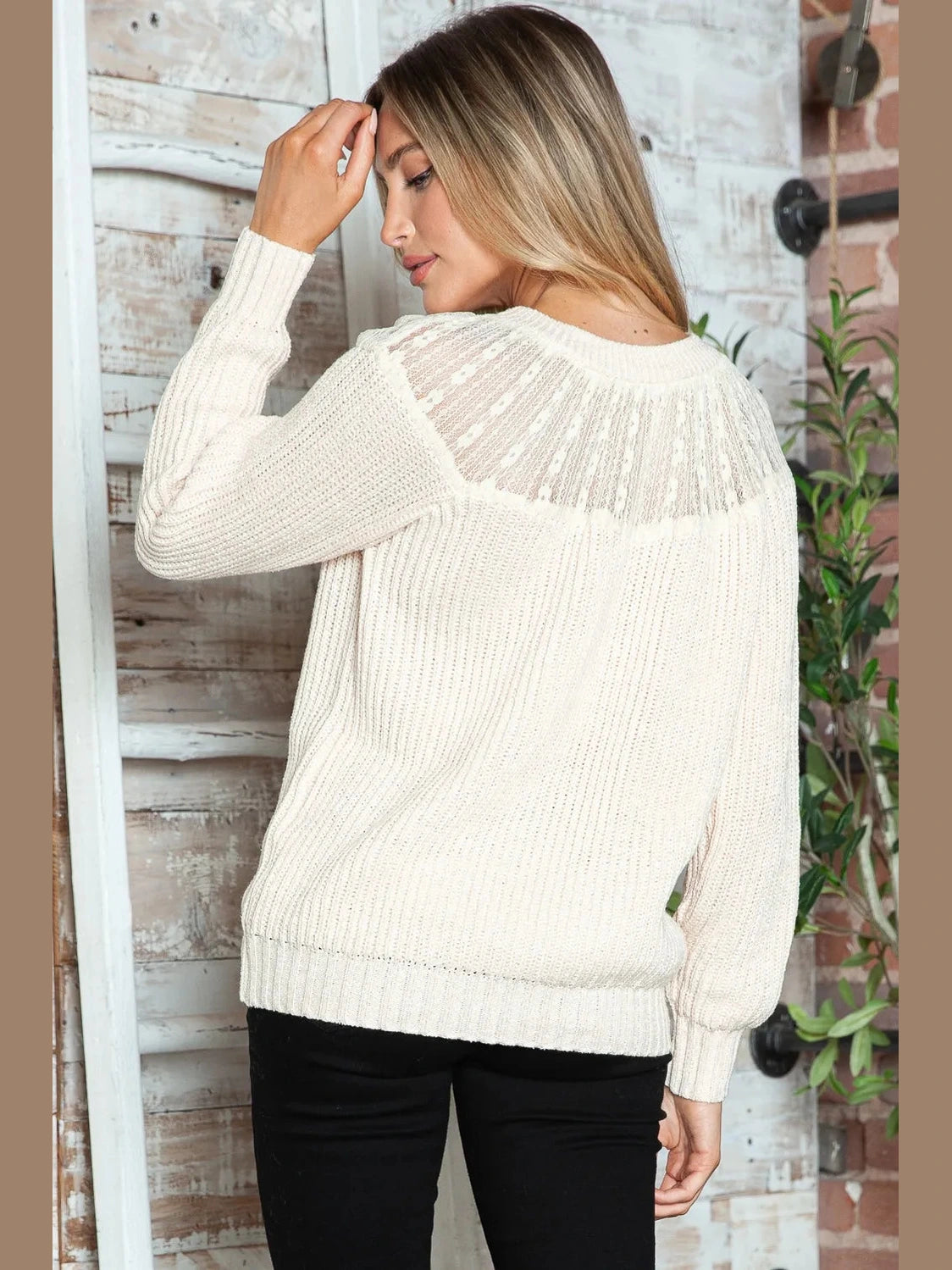 Round Neck Rib-Knit Sweater Trendsi