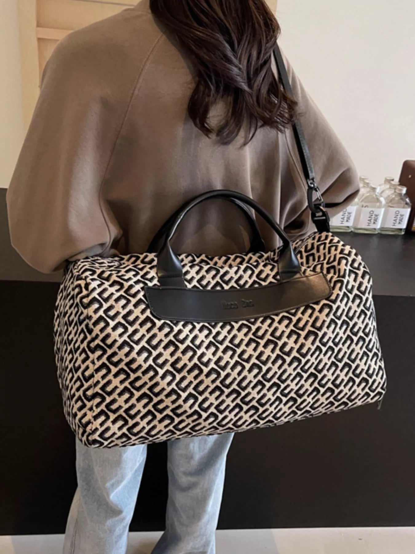 Geometric Pattern Travel Bag Trendsi