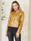 Mock Neck Zip Up Jacket nicholesgifts