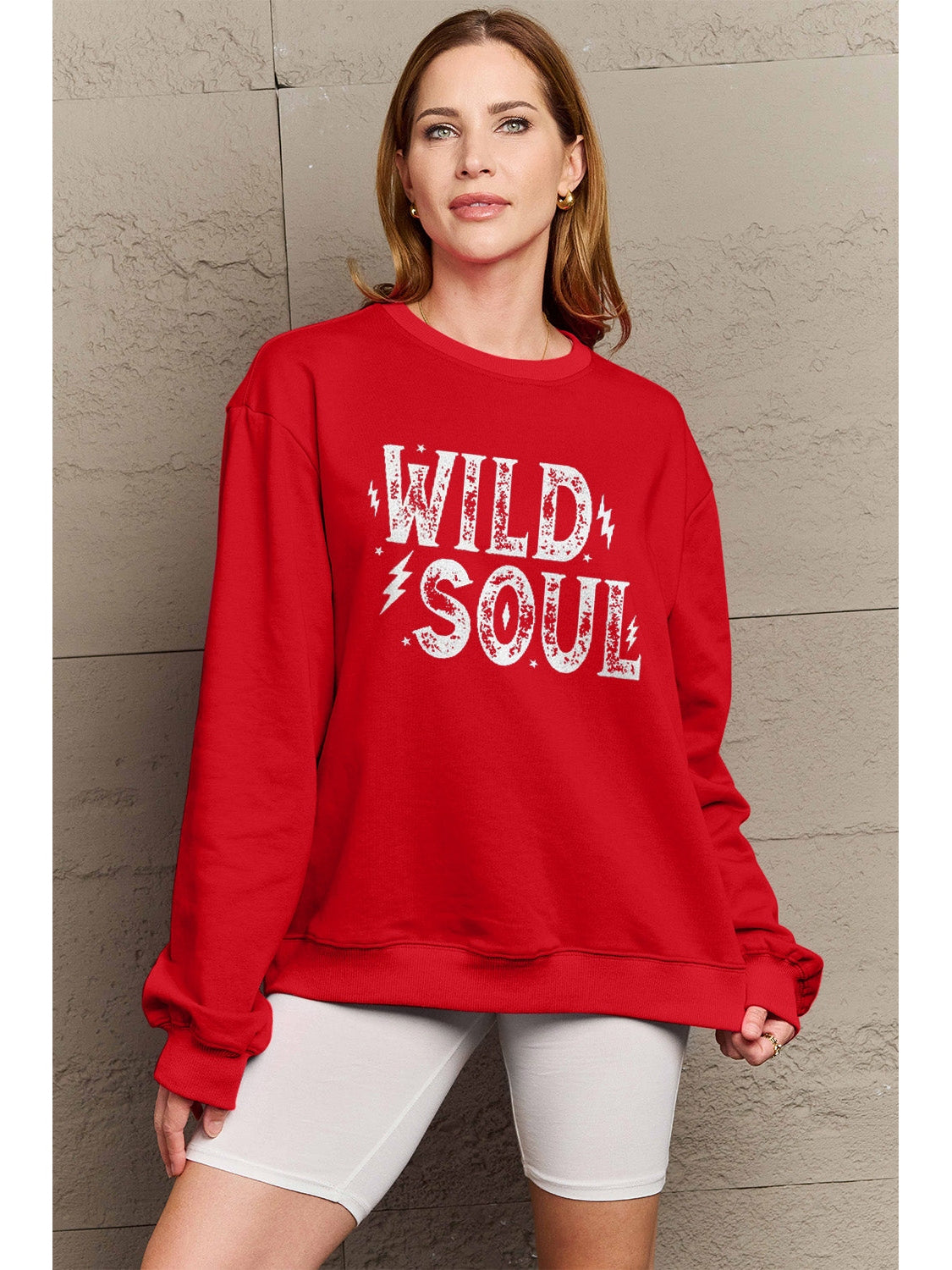 Simply Love Full Size WILD SOUL Graphic Sweatshirt nicholesgifts