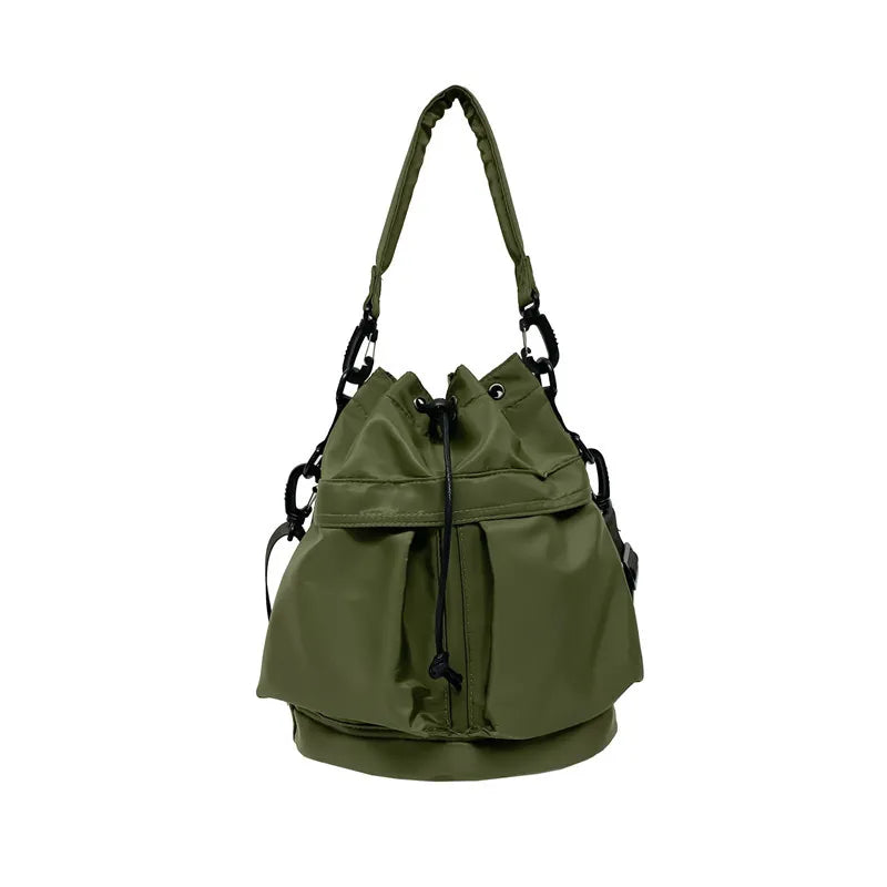 Drawstring Nylon Bucket Bag Trendsi