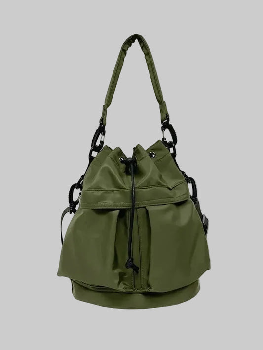 Drawstring Nylon Bucket Bag nicholesgifts