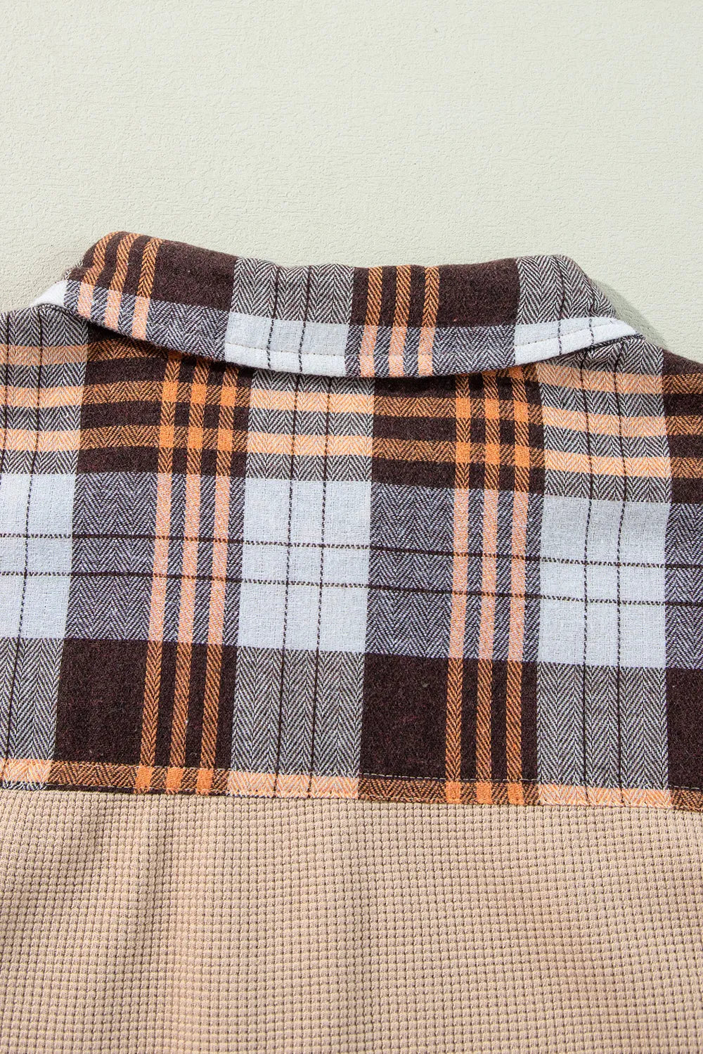 Plaid Button Up Long Sleeve Shacket Trendsi