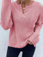Notched Long Sleeve Sweater nicholesgifts