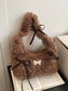 Fluffy Bow Shoulder Bag nicholesgifts