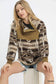 Umgee Aztec Print Sherpa Pullover Trendsi