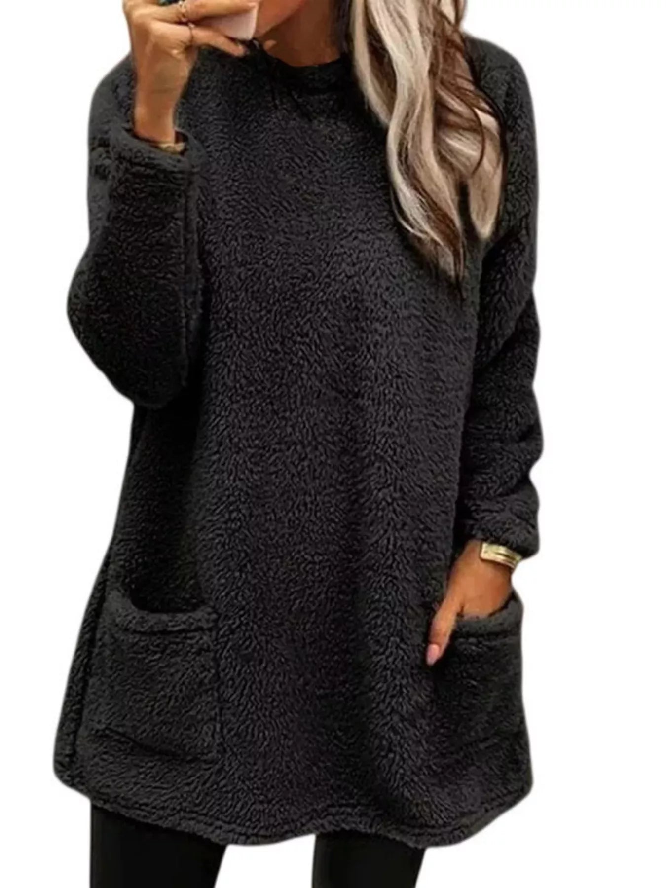 Fleece Long Sleeve Sweatshirt nicholesgifts