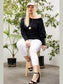 Plus Size Women Round Neck Long Sleeve Solid Sweater nicholesgifts