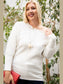 Plus Size Women Round Neck Long Sleeve Solid Sweater nicholesgifts