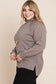 Plus Size High Quality Buttery Soft Solid Knit Turtleneck Two Tone High Low Hem Sweater nicholesgifts