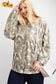 Plus Size Long Sleeve Distressed Printed Rayon Pullover Top nicholesgifts