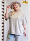 Plus Size Women Mineral Washed Cotton Jersey Boxy Tunic Short Sleeve Shirt nicholesgifts