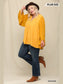 Plus Size Women Woven And Textured Chiffon Top With Voluminous Sheer Sleeves nicholesgifts
