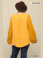 Plus Size Women Woven And Textured Chiffon Top With Voluminous Sheer Sleeves nicholesgifts