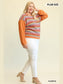 Plus Size Women Novelty Knit And Solid Knit Mixed Loose Top nicholesgifts