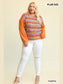 Plus Size Women Novelty Knit And Solid Knit Mixed Loose Top nicholesgifts