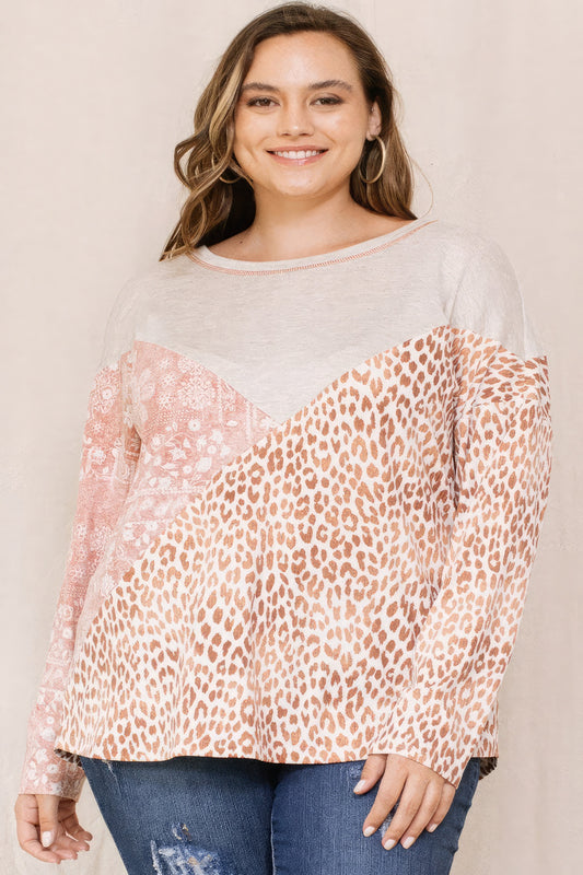 Print Block French Terry Top NicholesGifts