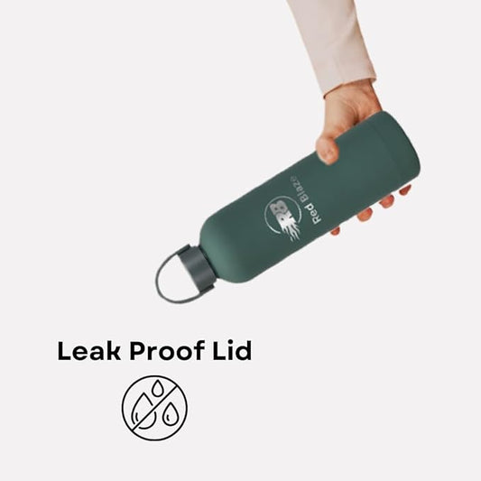 Double Wall Vacuum Insulated Water Bottle - BPA Free, Leak Proof Stainless Steel