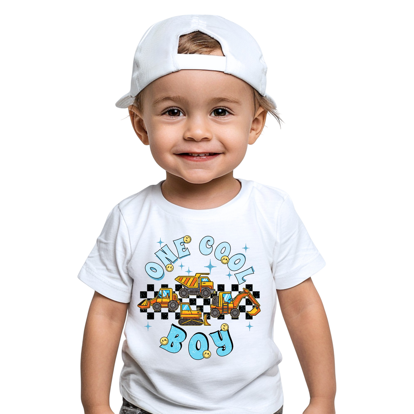 NicholesGifts Toddler Boys One Cool Boy Short Sleeve Crewneck T-Shirt NicholesGifts