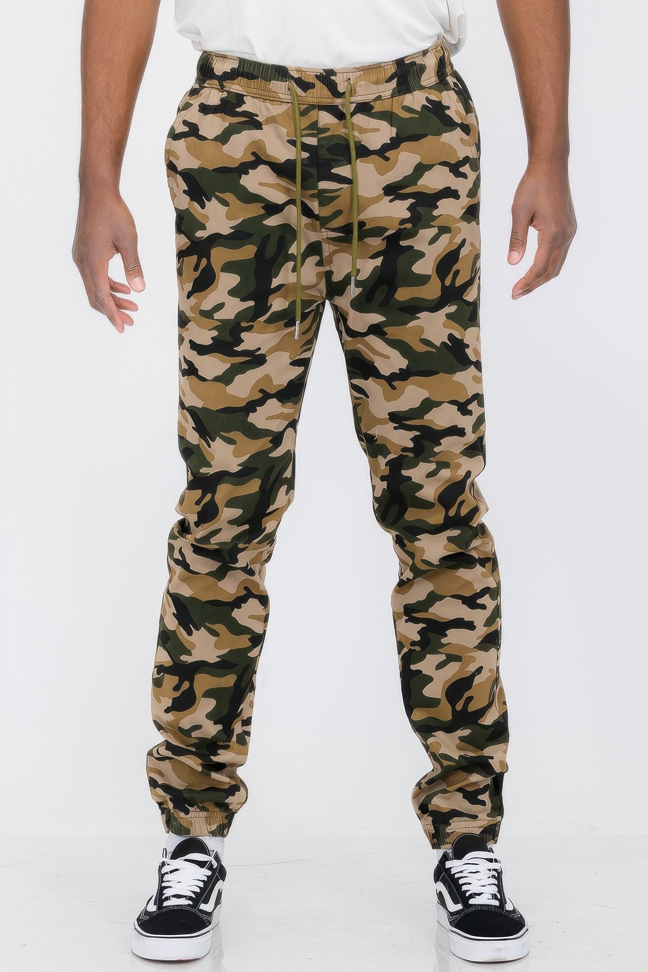 NicholesGifts Men Basic Camouflage Stretch Jogger Pants