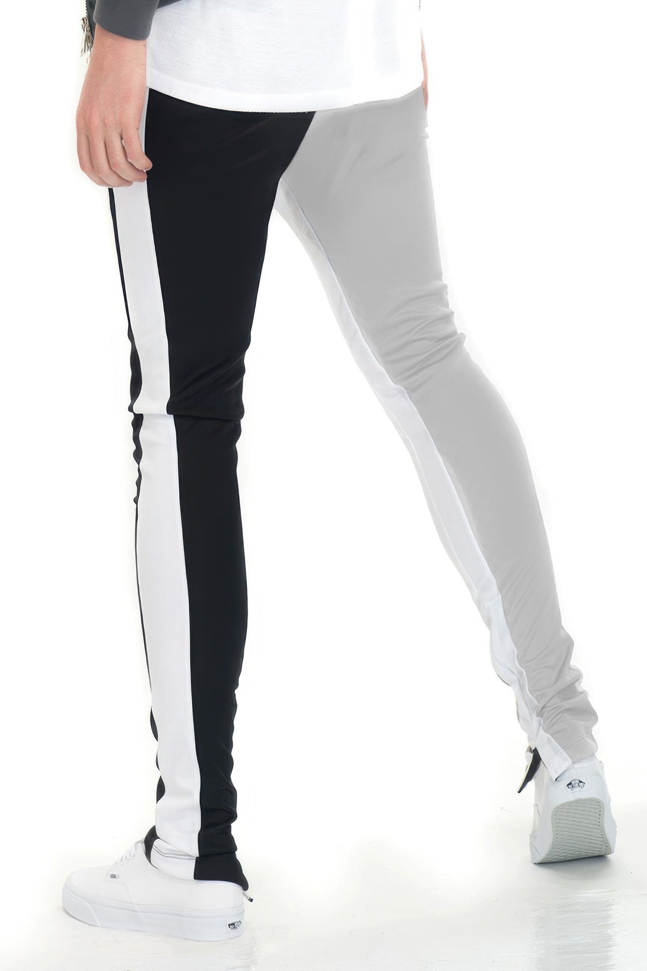 NicholesGifts Men Two Tone Color Block Track Pant Jogger