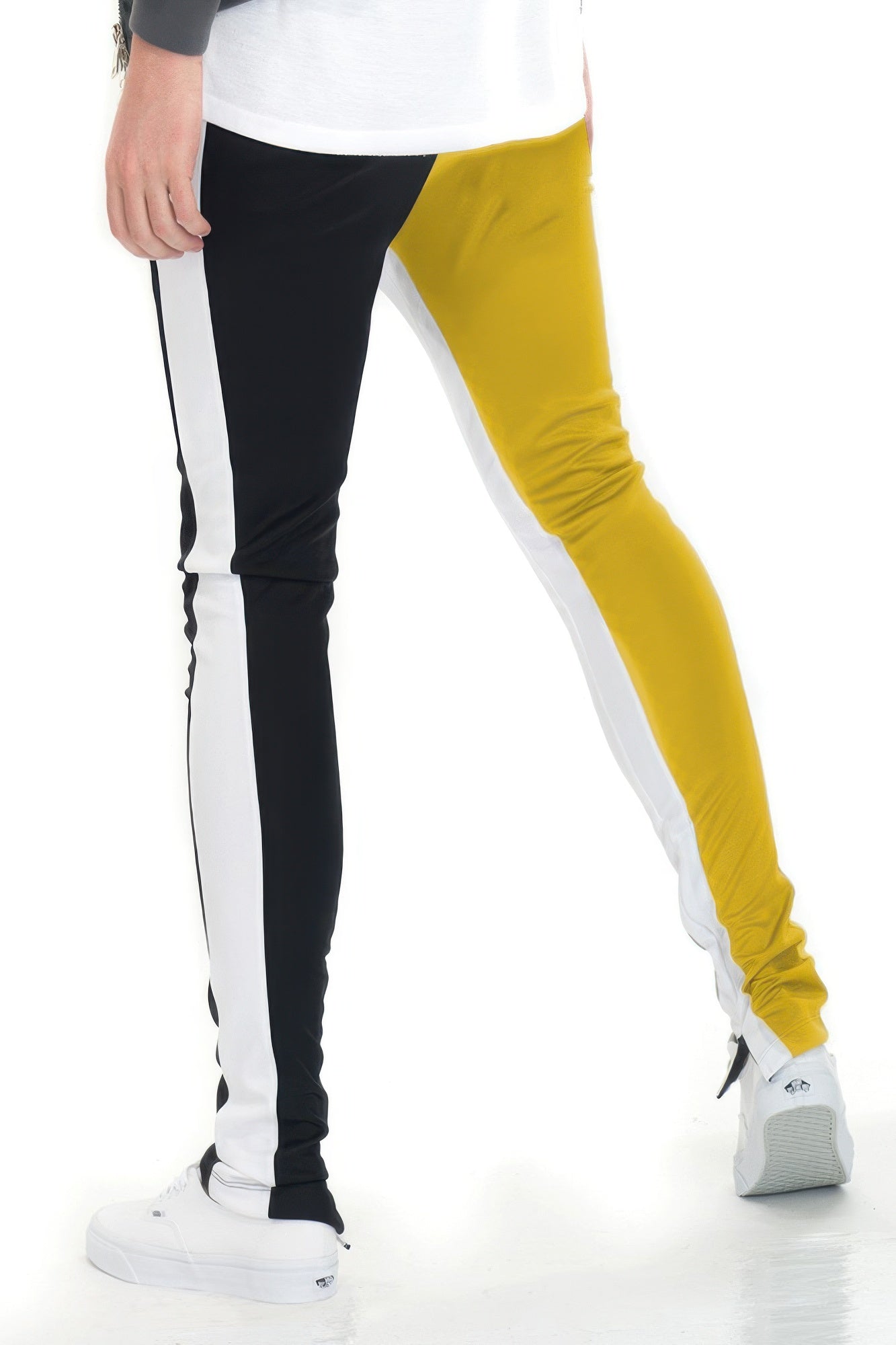 NicholesGifts Men Two Tone Color Block Track Pant Jogger