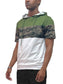 Men Camouflage And Solid Design Block Hooded Shirt nicholesgifts