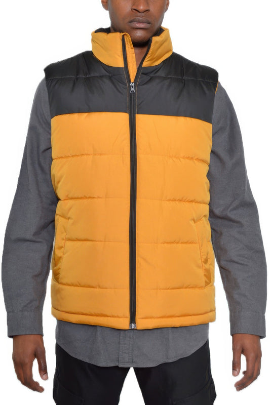 NicholesGifts Men Padded Winter Two Tone Vest NicholesGifts