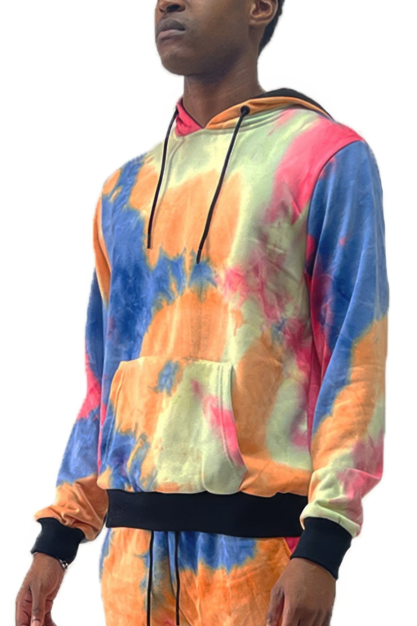 NicholesGifts Men Cotton Tie Dye Hoodie NicholesGifts