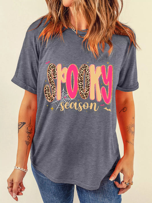 Women Full Size Spooky Season Halloween Graphic T-Shirt Plus Size nicholesgifts