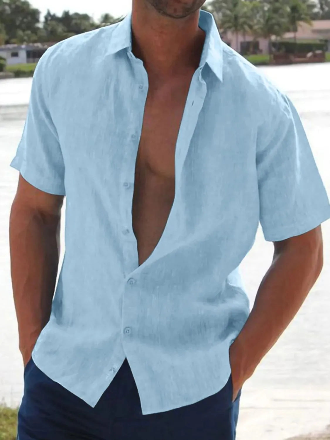 Men's Full Size Button Up Short Sleeve Shirt Plus Size NicholesGifts