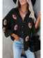Sequin Football Button Up Long Sleeve Jacket nicholesgifts