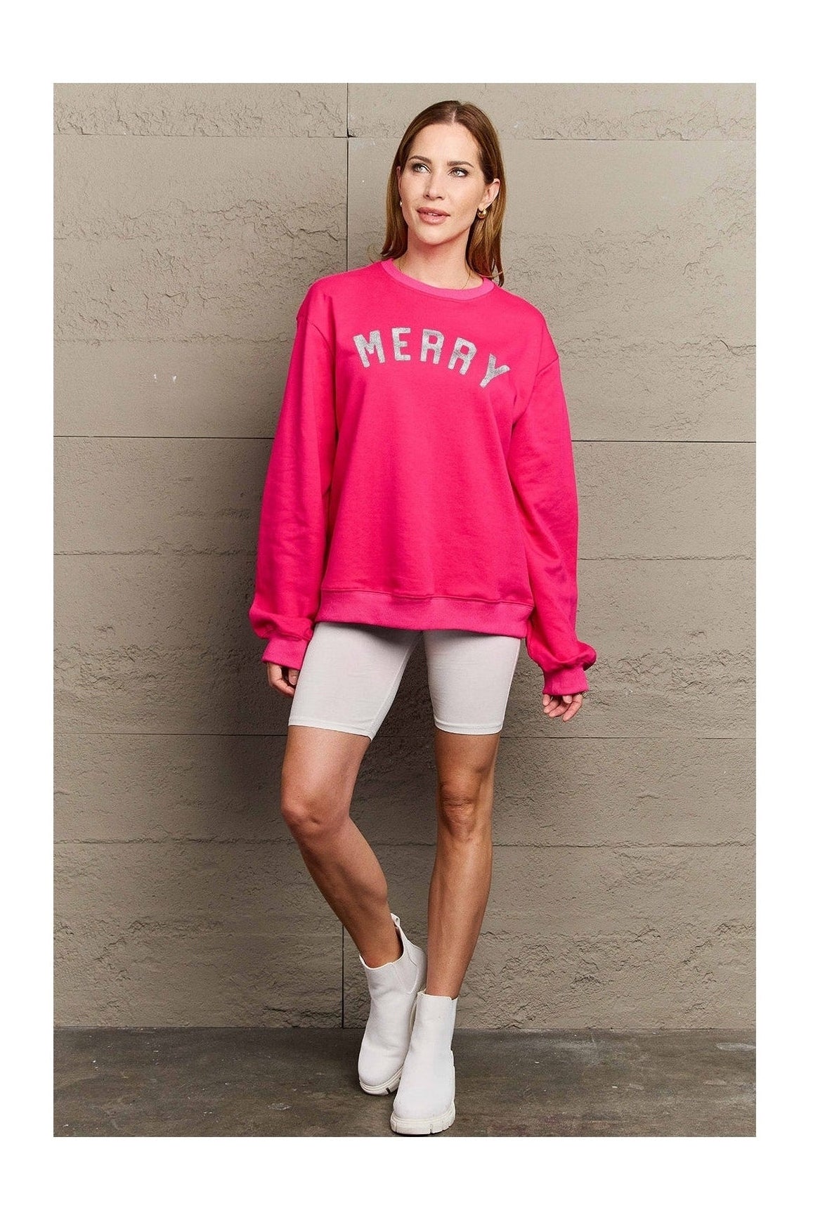 Simply Love Full Size MERRY Graphic Sweatshirt nicholesgifts