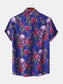 Men's Full Size Printed Short Sleeve Casual Shirt Plus Size nicholesgifts