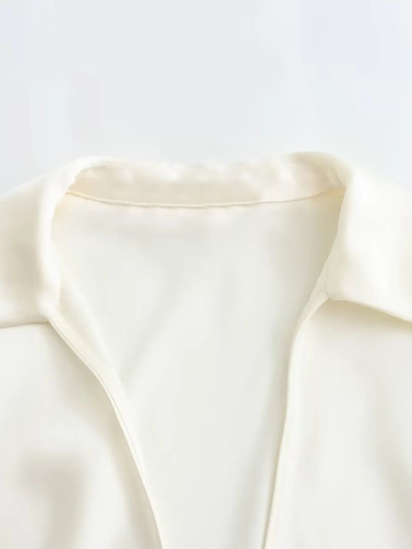 Satin Tie-Front Long Sleeve Shirt NicholesGifts
