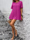 Women Round Neck Short Sleeve Blouse nicholesgifts