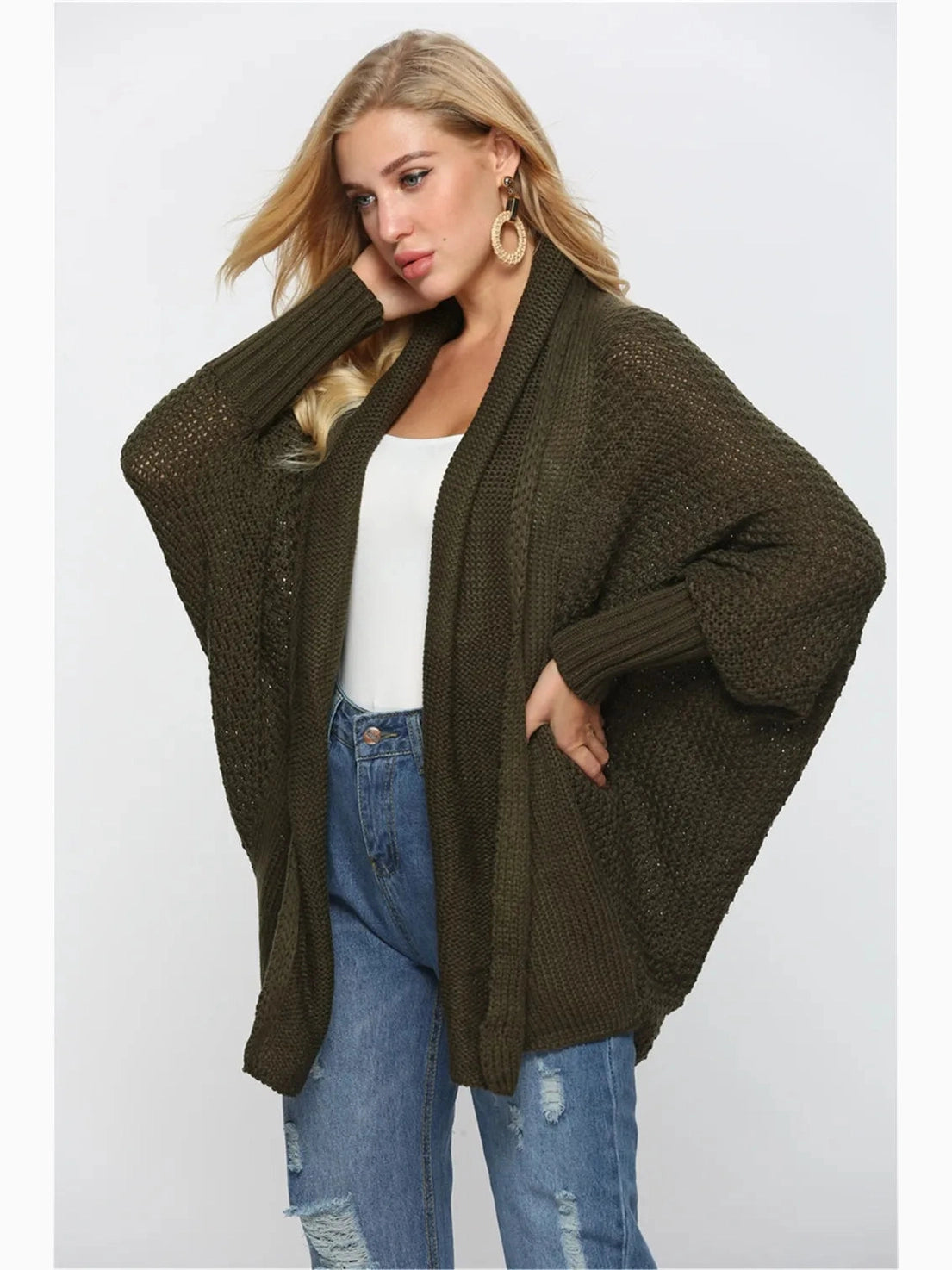Women Angel Wings Open Front Batwing Sleeve Cardigan nicholesgifts