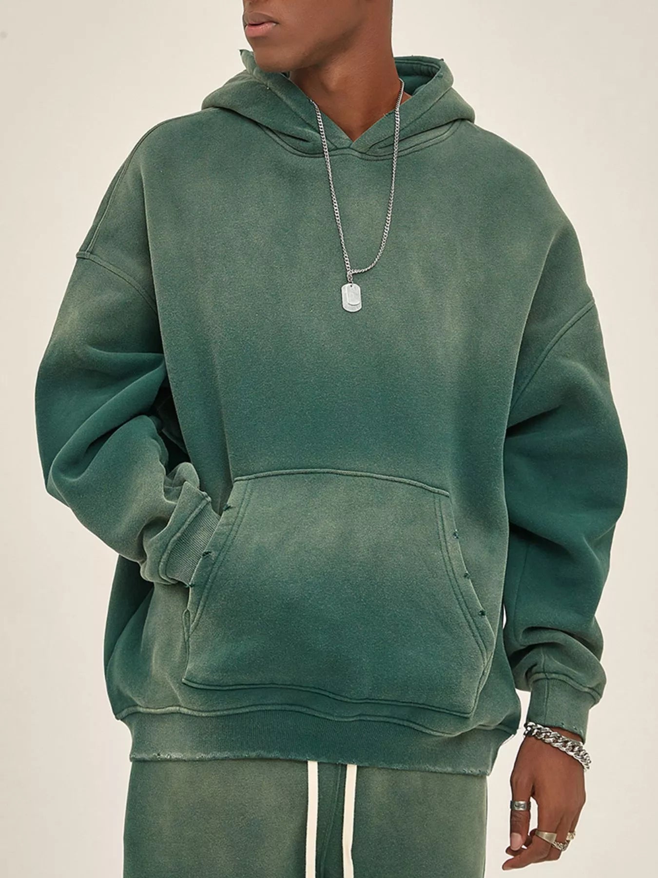 Men's Dropped Shoulder Long Sleeve Hoodie NicholesGifts