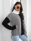Contrast Turtleneck Long Sleeve Pullover Sweater nicholesgifts