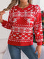 Christmas Element Round Neck Long Sleeve Sweater nicholesgifts