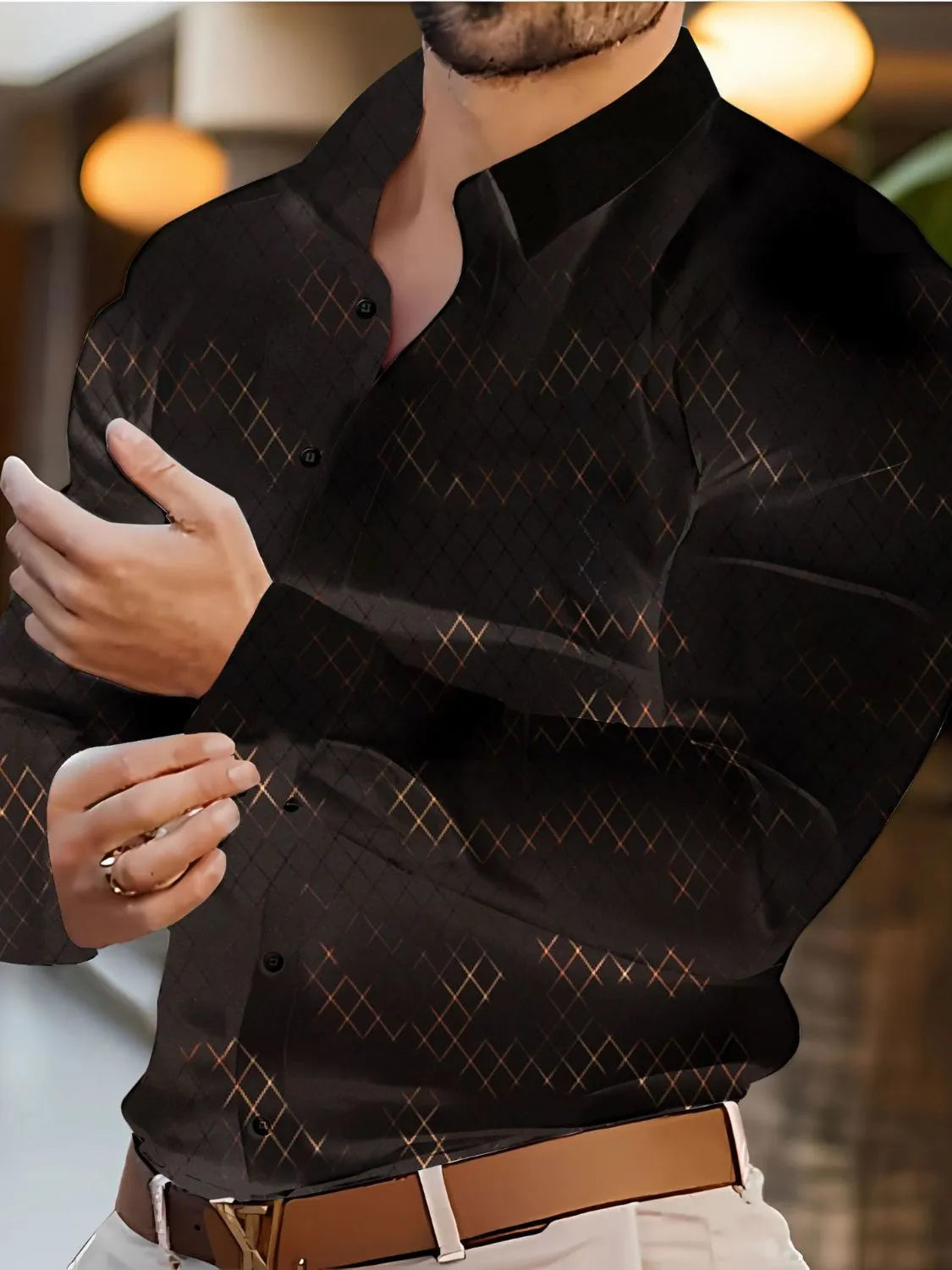 Men's Full Size Button Up Long Sleeve Shirt Plus Size NicholesGifts