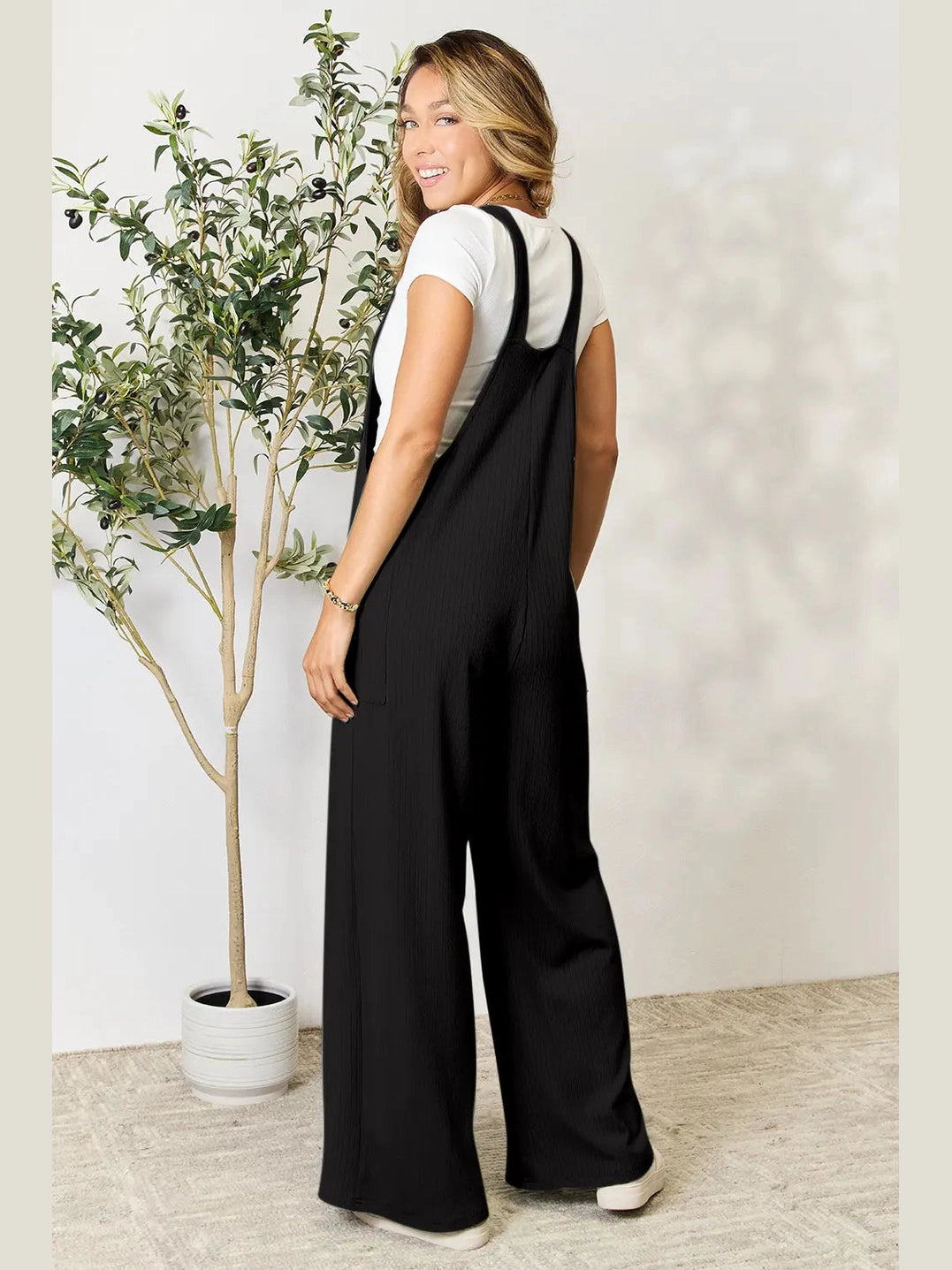 Double Take Full Size Wide Strap Overall with Pockets Trendsi