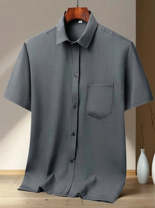 Men's Full Size Button Up Short Sleeve Shirt Plus Size NicholesGifts