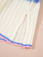 Striped V Neck Dolman Sleeve Rib Knit Oversized Sweater with Slits nicholesgifts