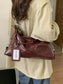 Vintage Style PU Leather Shoulder Bag nicholesgifts