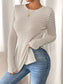 Side Slit Striped Long Sleeve T-Shirt nicholesgifts