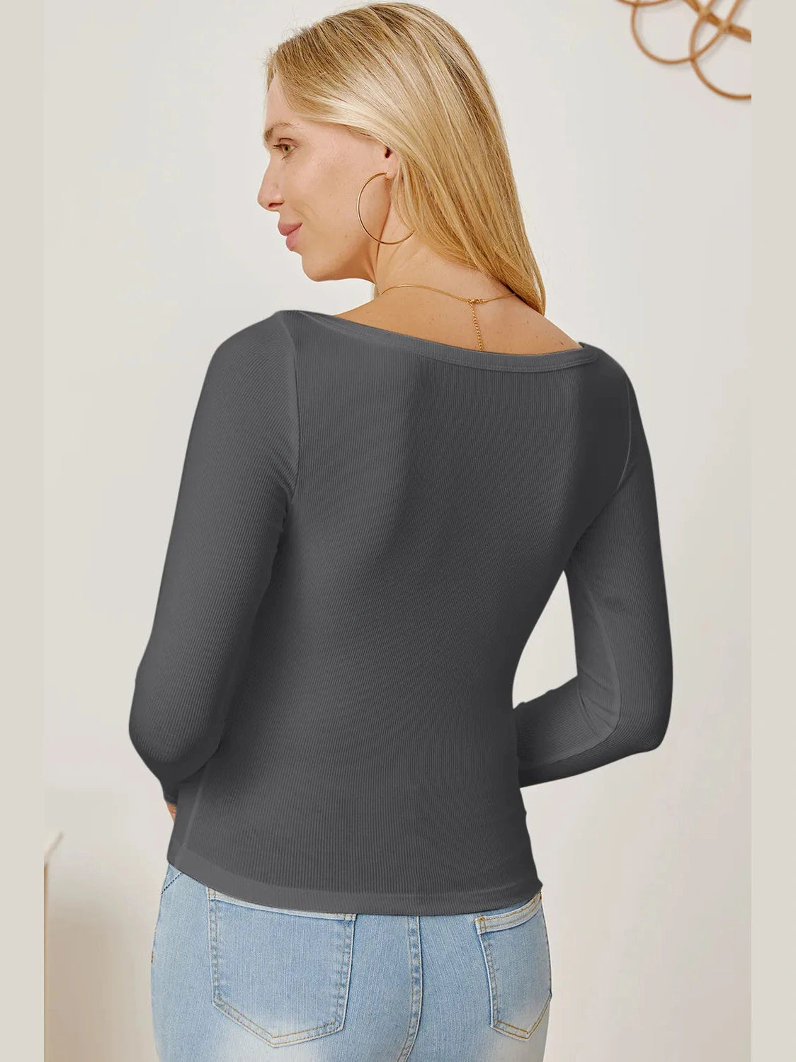 Square Neck Long Sleeve T-Shirt NicholesGifts