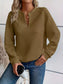 Notched Raglan Sleeve Sweatshirt nicholesgifts