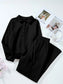 Collared Sweatshirt and High Waist Pants Active Set nicholesgifts